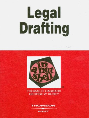 cover image of Legal Drafting in a Nutshell, 3d